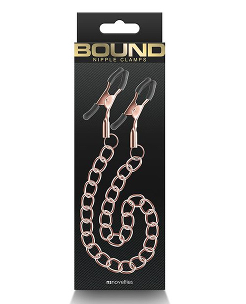 BOUND DC2 Rose Gold Chain Nipple Clamps