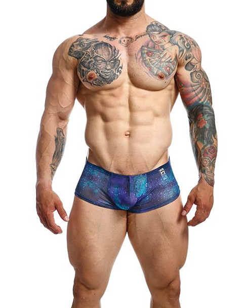 Male Basics MOB Hip Hugger Boyshorts - Galactic Blue