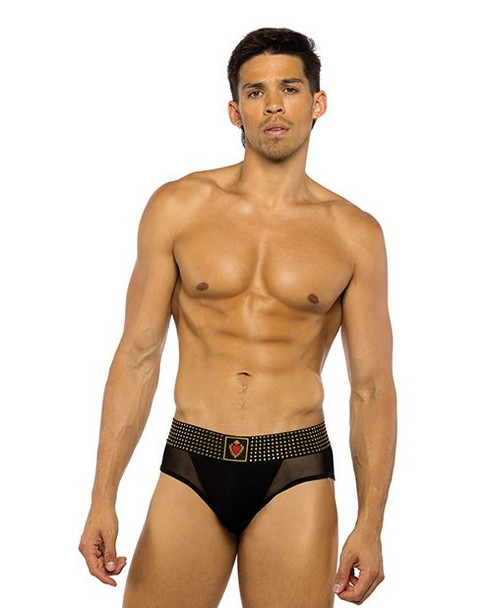 Roma Black Sacred Heart Men's Briefs