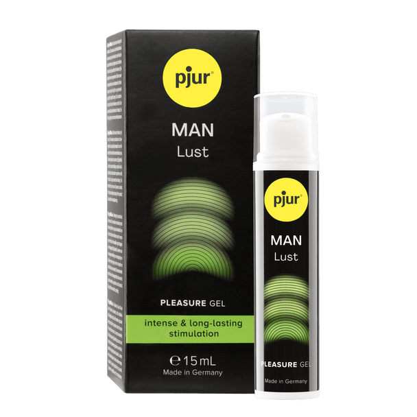 Pjur MAN Lust stimulating gel for men designed to increase penile sensitivity using electric daisy extract for tingling stimulation before sex or masturbation.