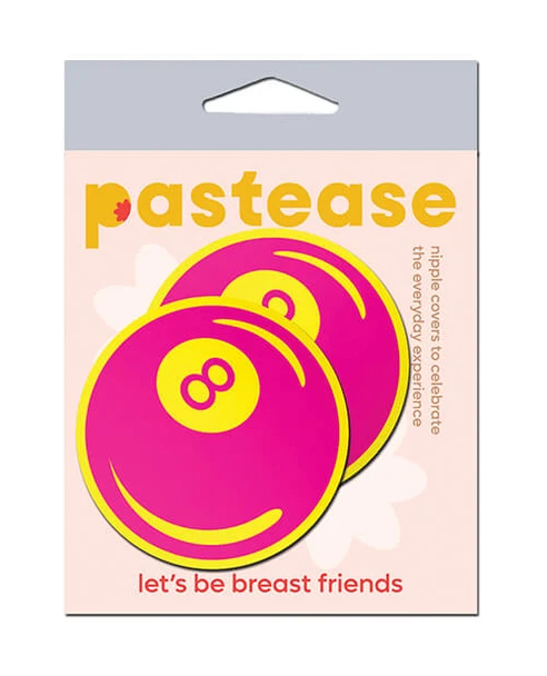 Neon 8-Ball Nipple Pasties in hot pink and yellow