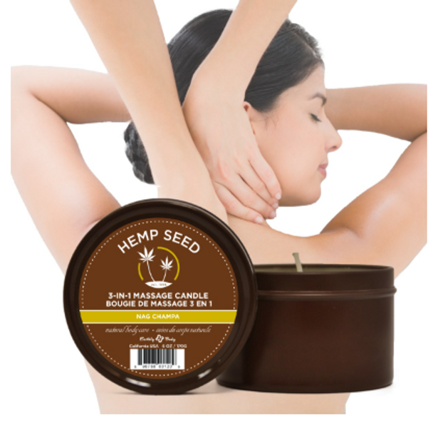 Earthly Body Hemp 3-in-1 Vegan Massage Candle