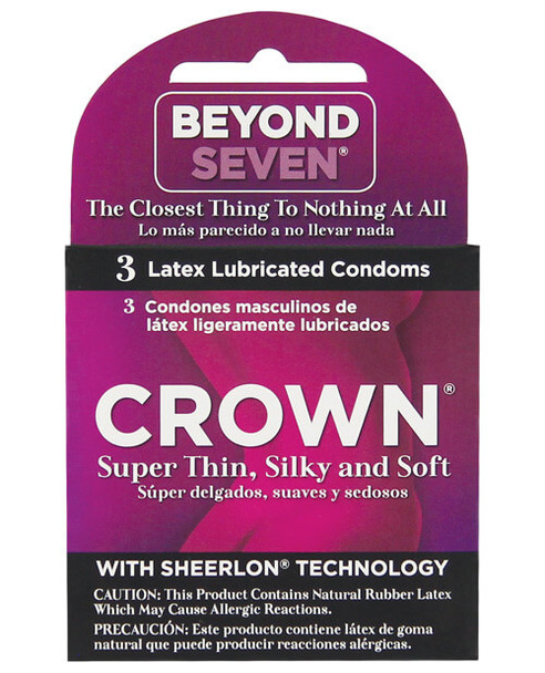 Beyond 7 Crown Condoms - 3 Pack