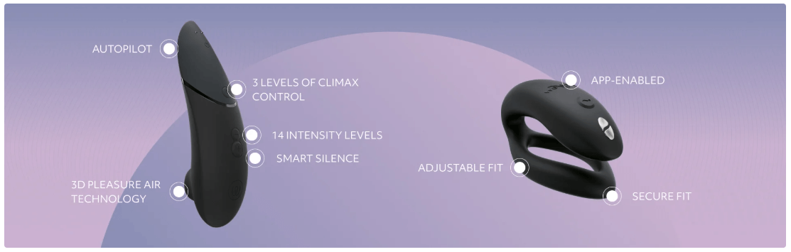 A luxurious combo from We-Vibe and Womanizer