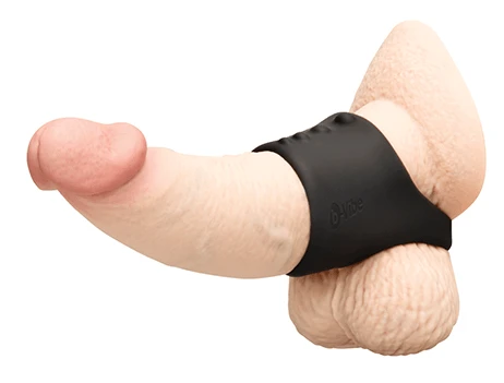 B-Vibe Flex Ring Shaft shown on a dildo