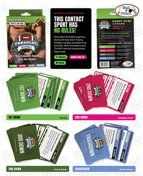 Foreplay Football Game with instructions for game play