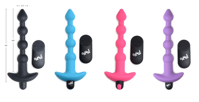 BANG anal beads blue black purple