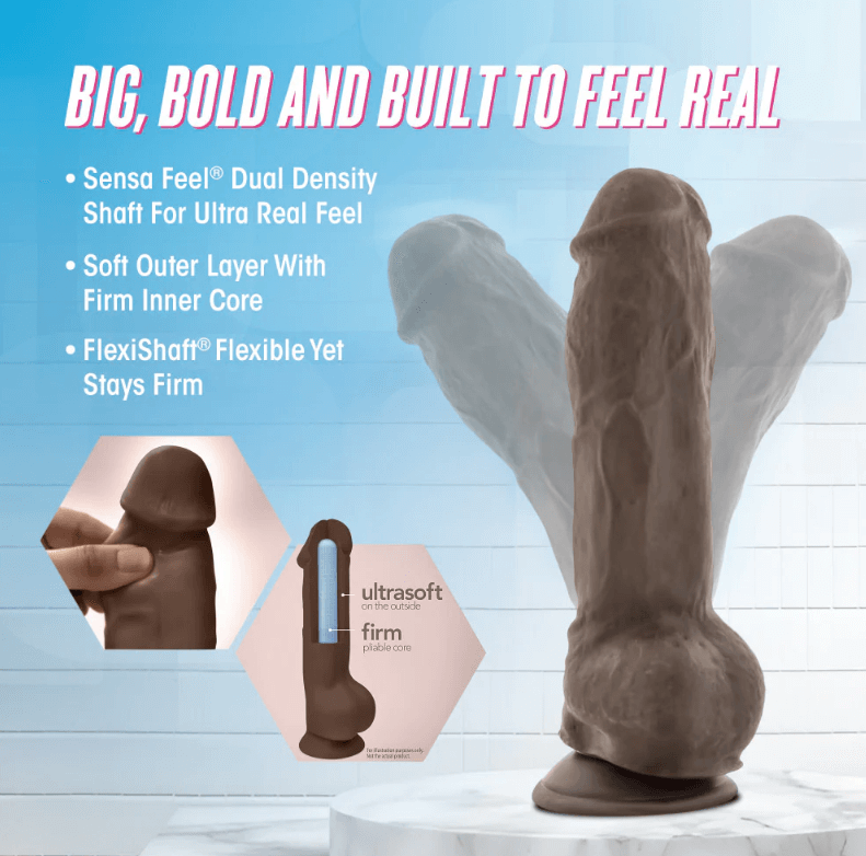 Big Boy Flexible Dual-Density Dong - Black
