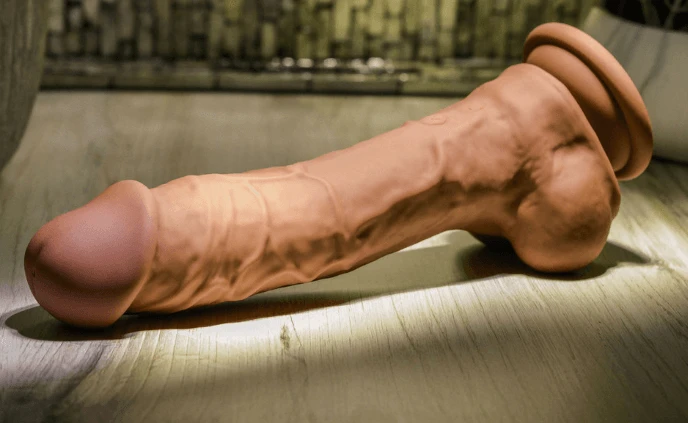 Big Shot Squirting Dildo - Brown side shot