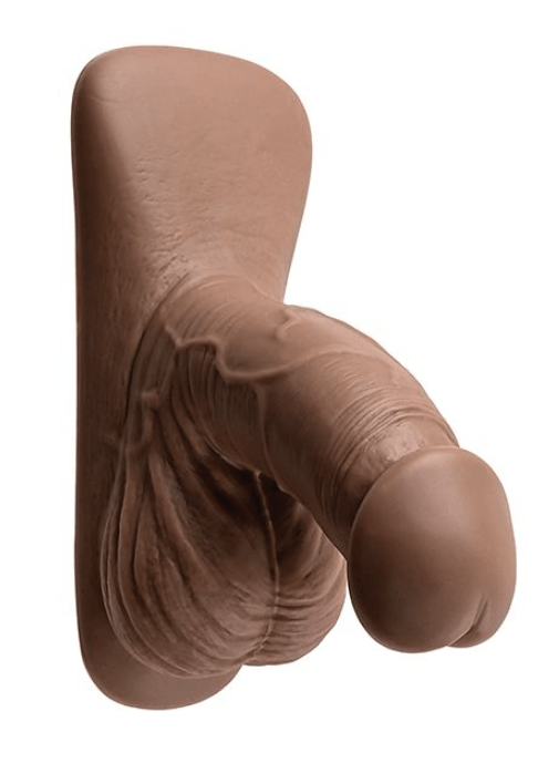 Black realistic silicone packer side profile