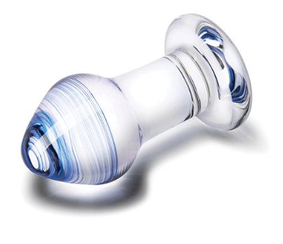 Blue Glass anal plug