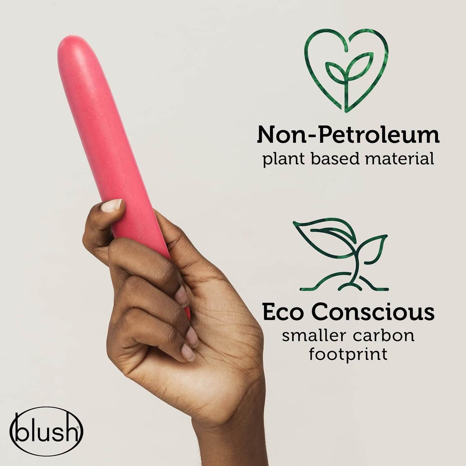 The blush Gaia eco-friendly Vibrator - pink