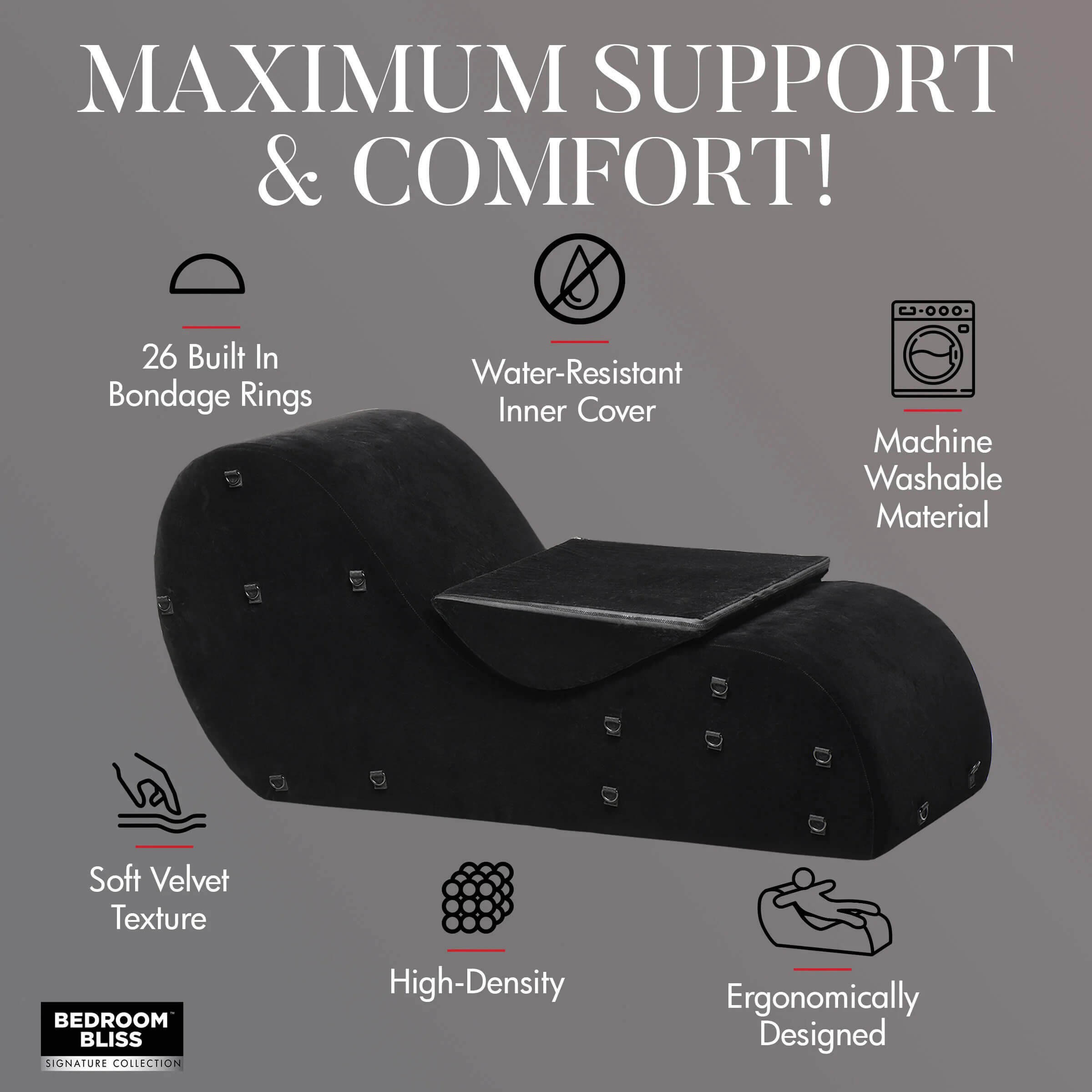 Maximum comfort with this fetish lounger