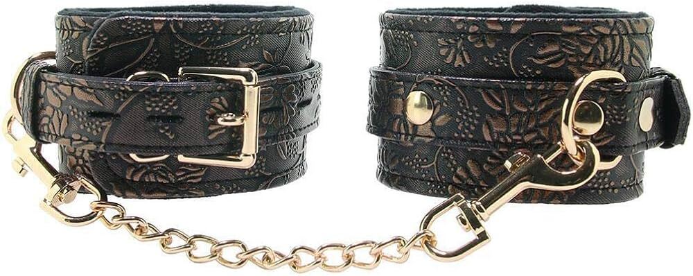 brown leather ankle restraints