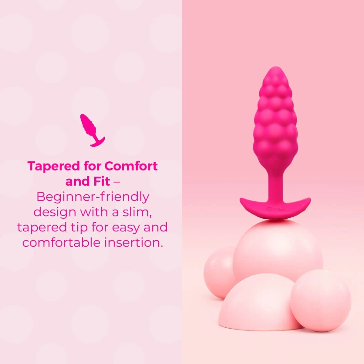 B-Vibe silicone BUMP plug features