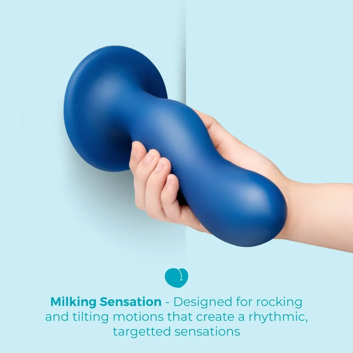 b-vibe MILK plug featured mounted on wall with suction cup base