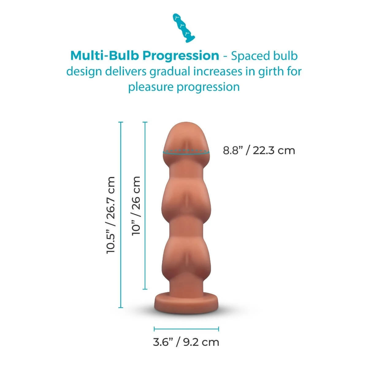 HEADZ anal dildo - size dimensions and width