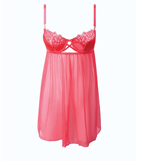 Coral underwire babydoll