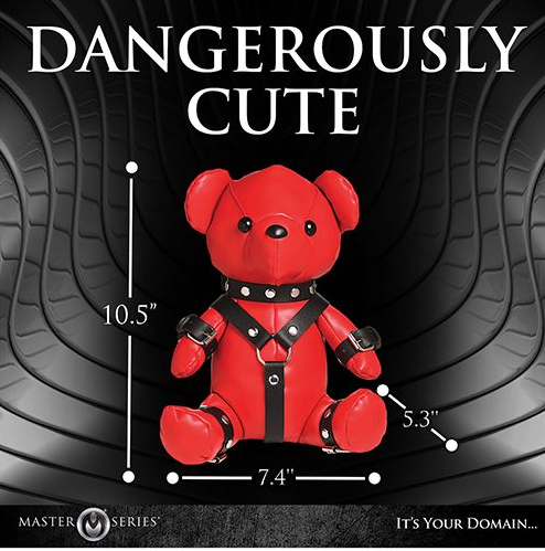 Cute red bondage bear