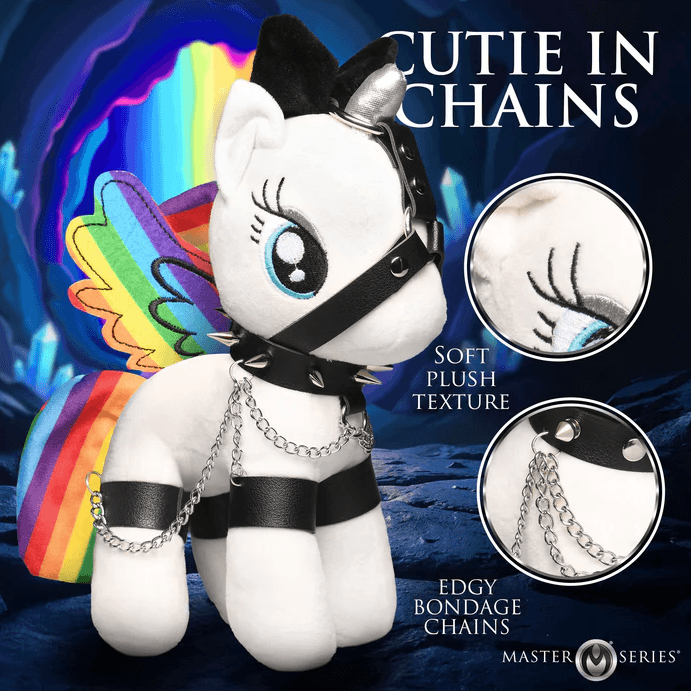Bondage Pony plushie with chains
