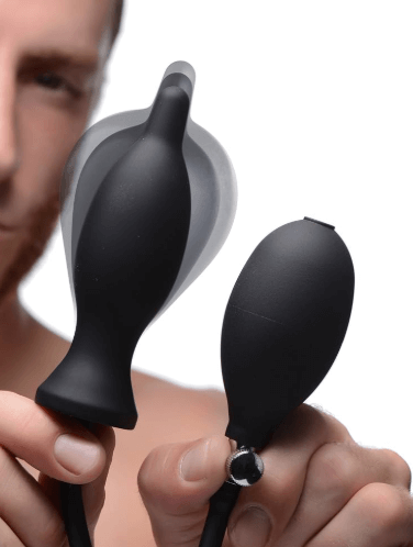 Inflatable butt plug - black