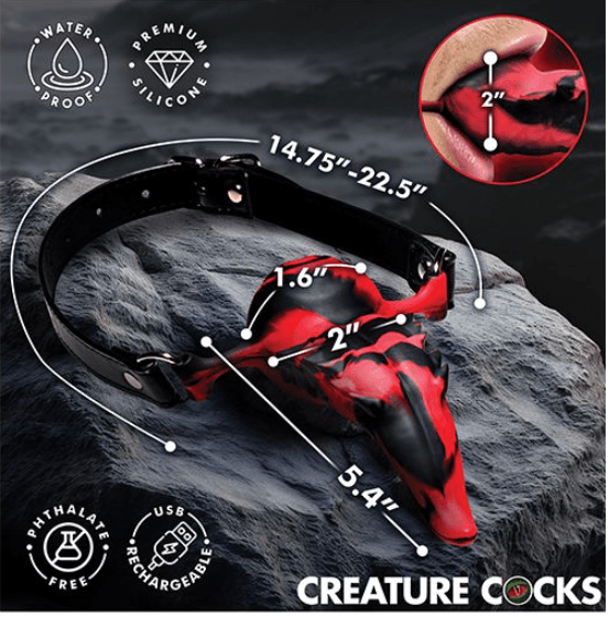Demon Tongue Oral Sex Toy dimensions