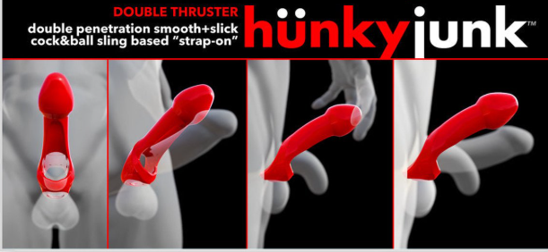 Hunky Junk Strap-On Double Dildo for men