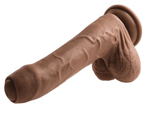 Peekaboo foreskin dildo - brown
