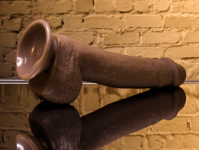 Flexskin black dildo with suction cup