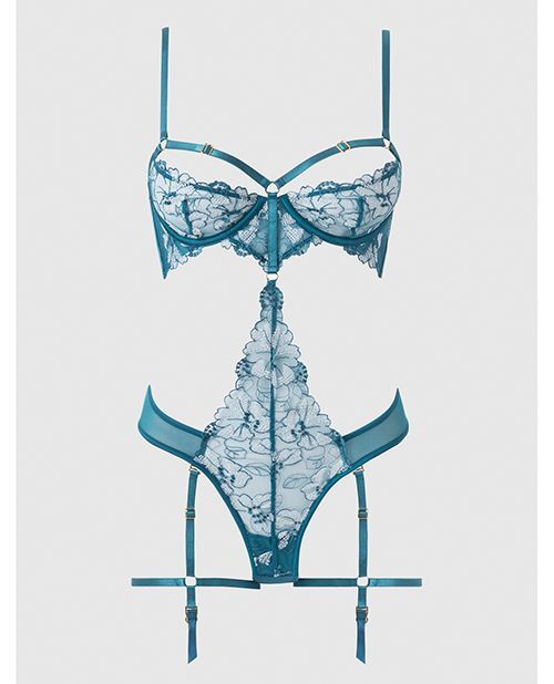 Teal Green Garter Teddy