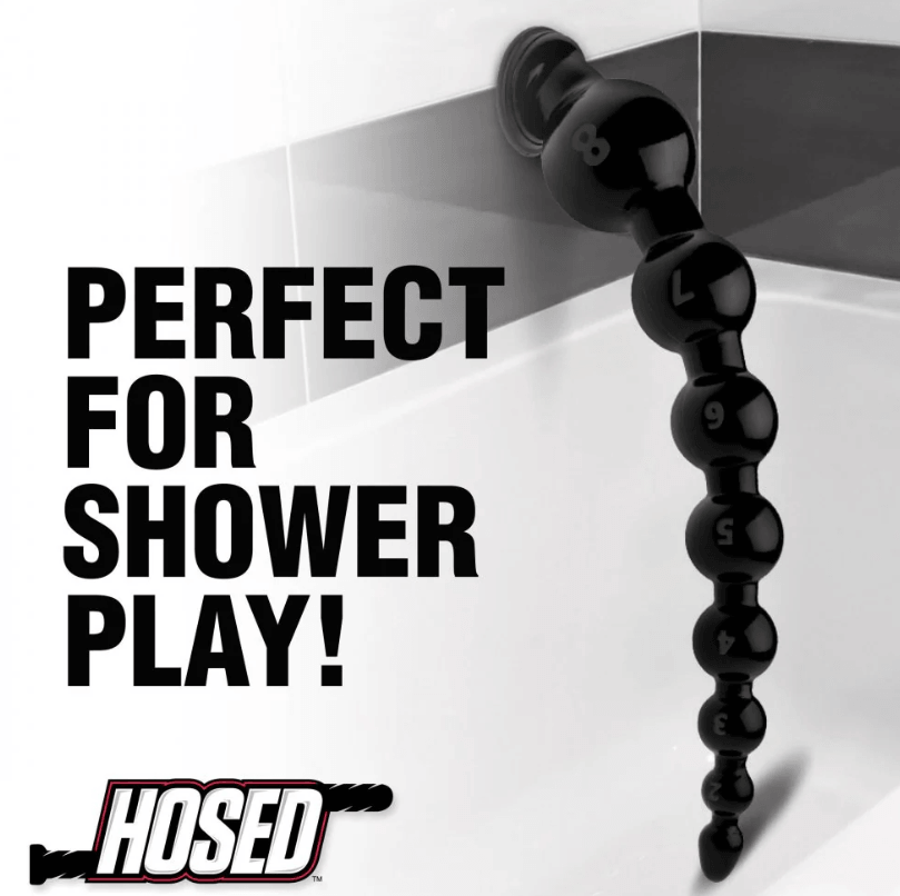 HOSED anal beads are waterproof for shower play