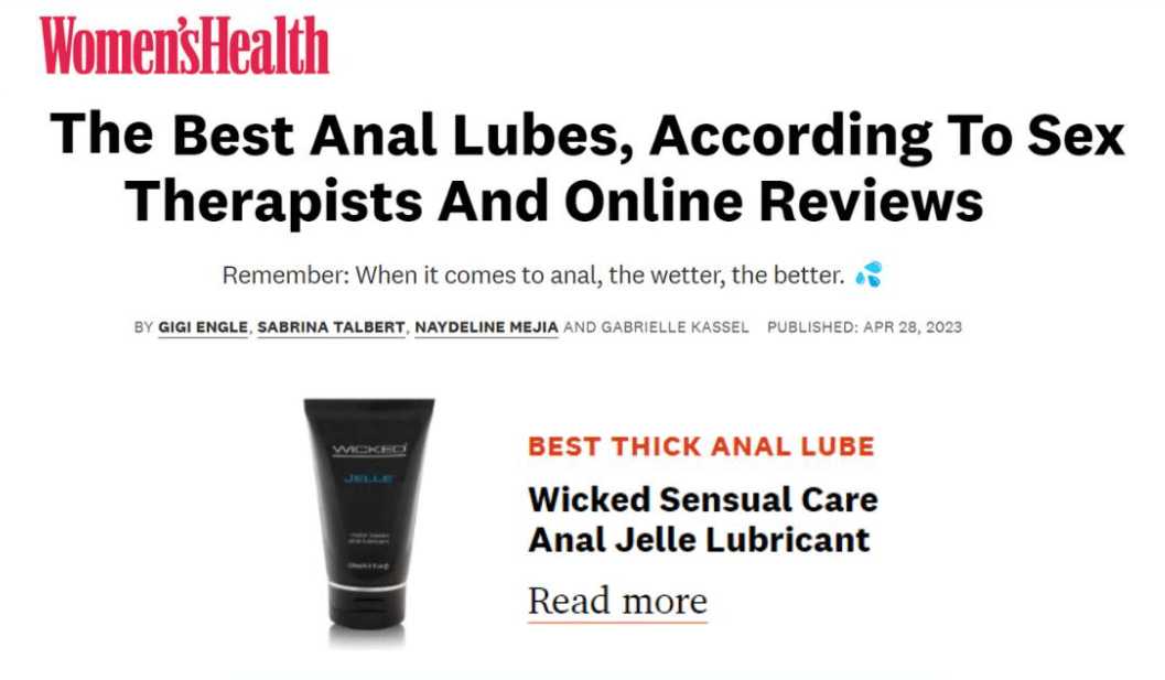 Wicked JELLE anal lube reviews
