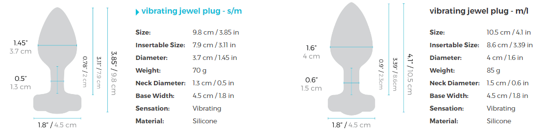 Jewel Plug Dimensions