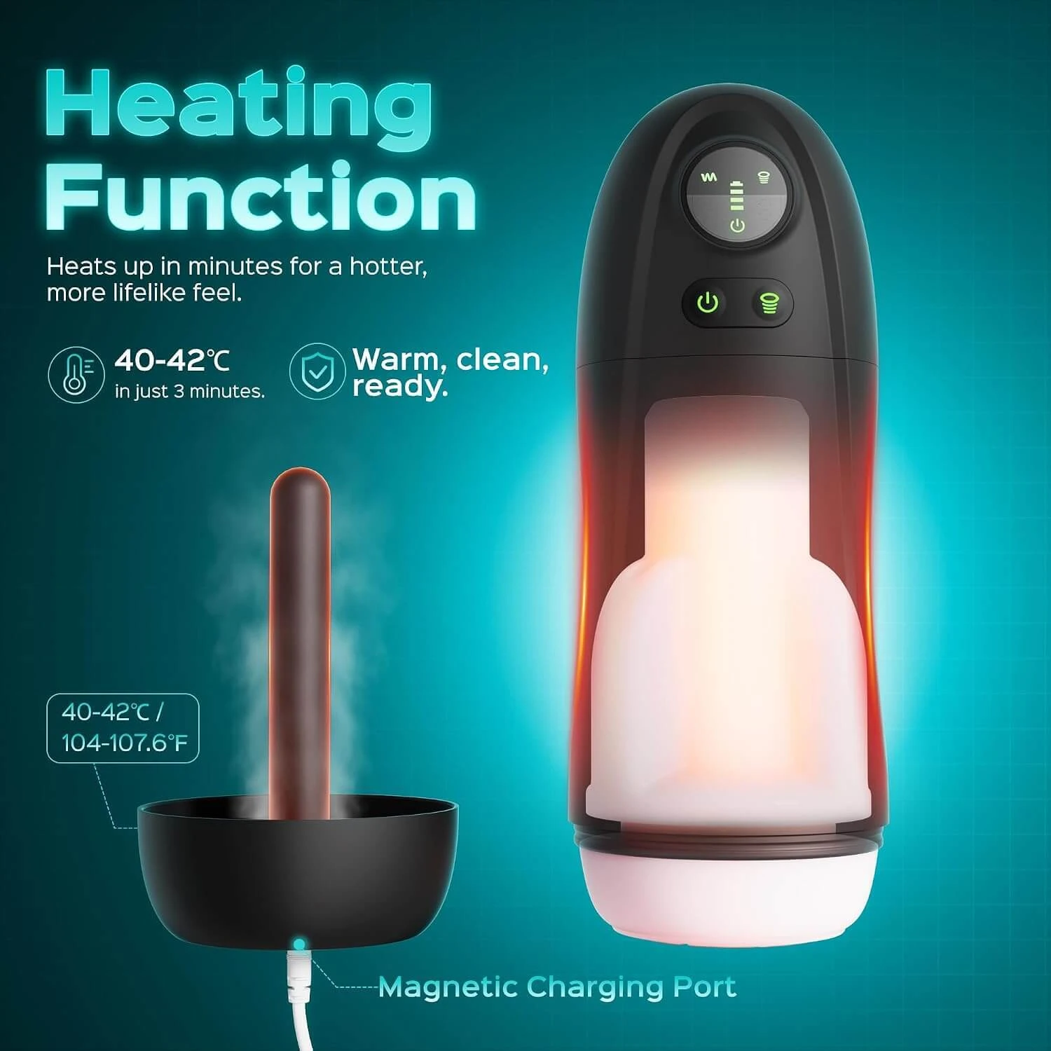 KAI PRO masturbator heating function for lifelike warmth