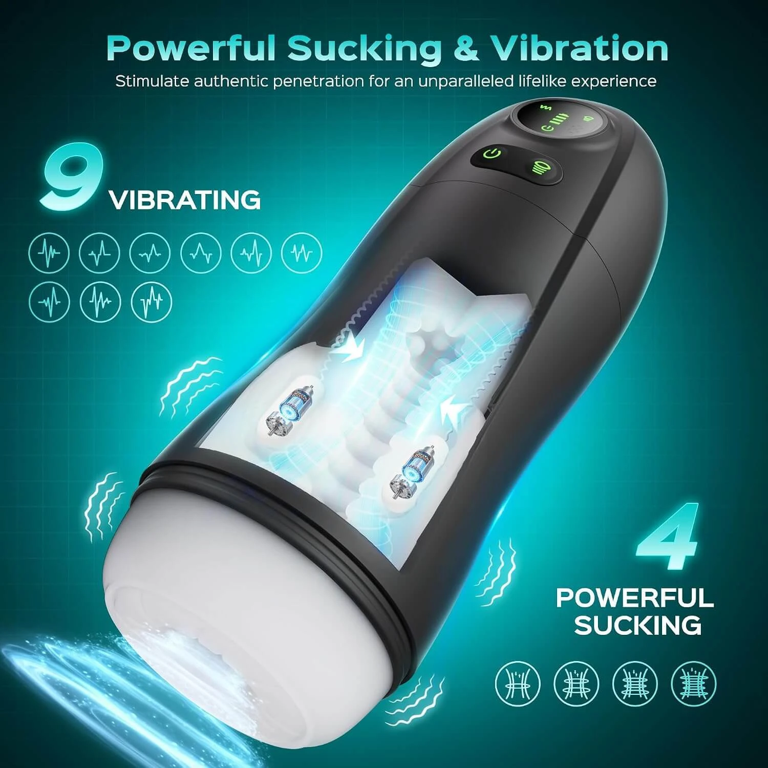 KAI PRO automatic masturbator with powerful dual-motor stimulation