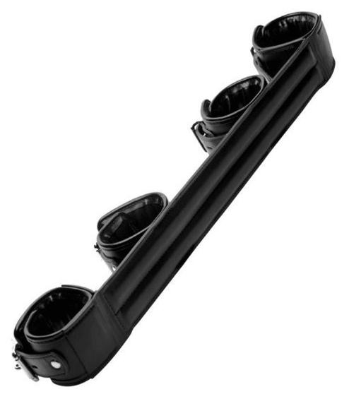 Black leather leg spreader