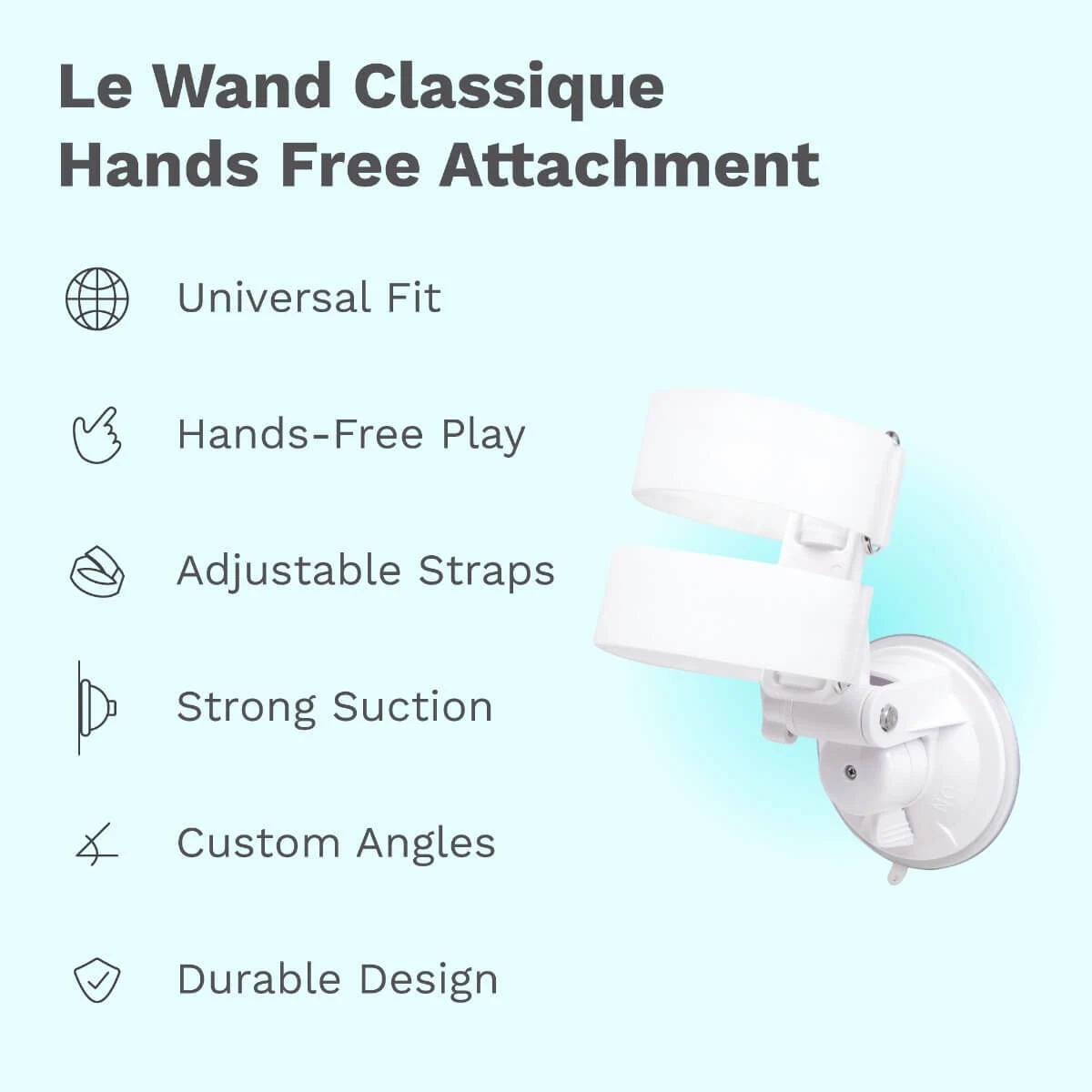 Le Wand Classique Classique Hands-Free Massager Holder key features
