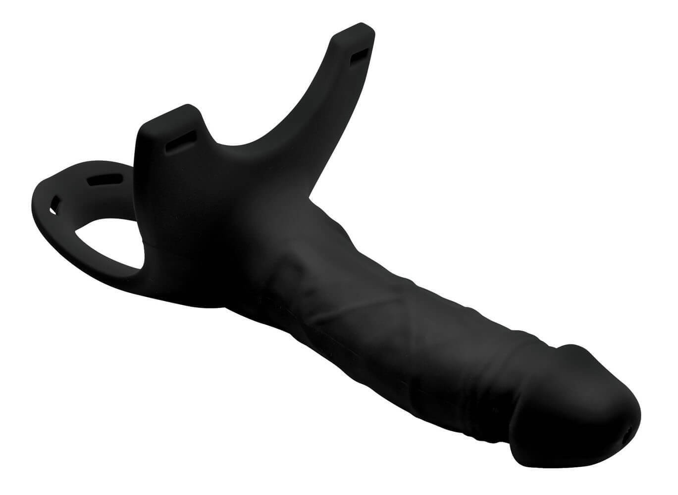 Hollow relaistic dildo - black