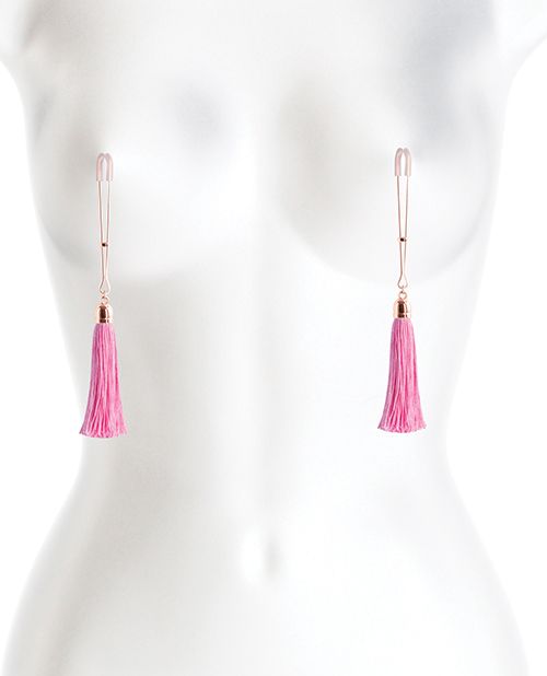 Pink Fringe Nipple Clamps