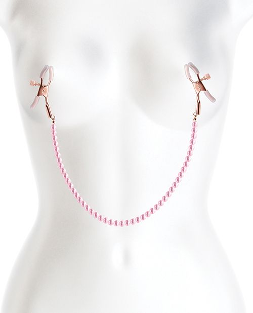 Pink Pearl strand nipple clamps