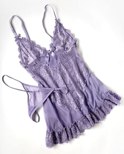Lavender Lace Babydoll and panty set