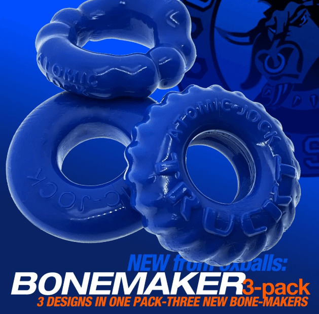 Blue cockring 3-pack