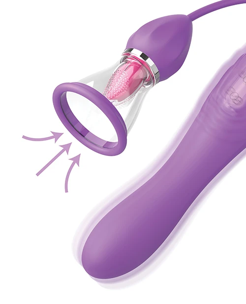 Fantasy For Her Ultimate Pleasure Max showing its flicking tongue action and vibrating shaft