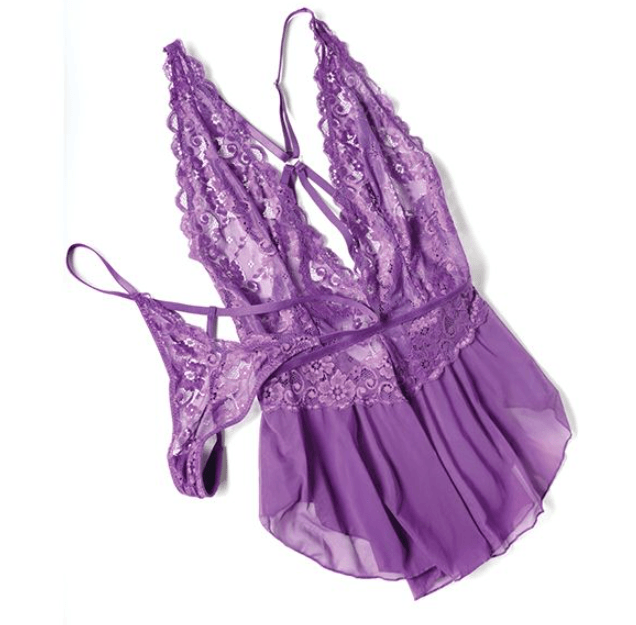 Amethyst babydoll and g-string