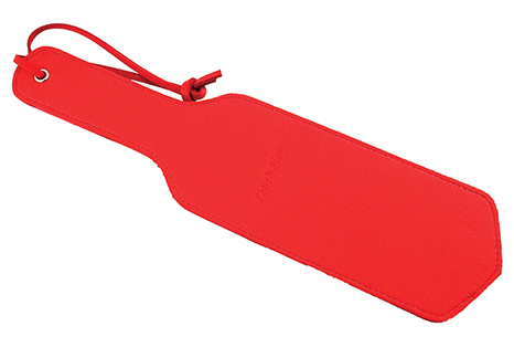 red vegan leather paddle