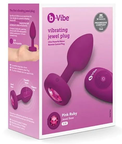 remote control butt plug with jewel base