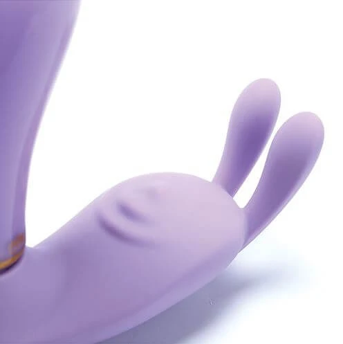 Royal glass and silicone vibrator close up 