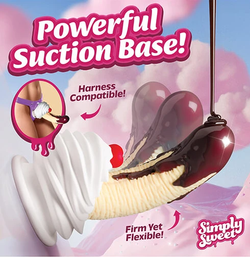 Banana split dildo with suction cup