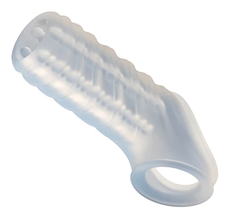 Clear girth enhancing dick sleeve