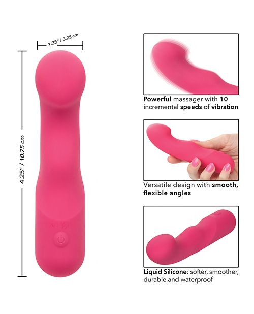 Curvy Pink Mini G-spot vibrator inches